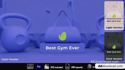 Fitness Logo Reveal Logo Stings template preview