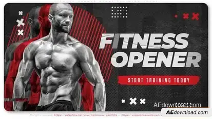 Fitness Opener. Start Training Today Openers template preview