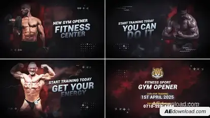 Fitness Sport Gym Promo // Fitness Sports Opener Openers template preview