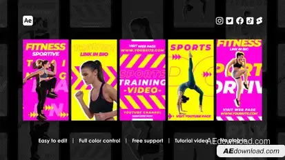Fitness Trainer Instagram Stories Product Promo template preview