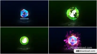 Flame Logo Animation Elements template preview