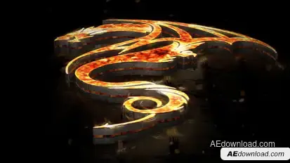 Flames 3D Logo Logo Stings template preview
