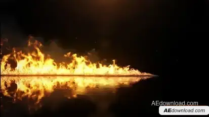 Flaming Line Logo Reveal Logo Stings template preview