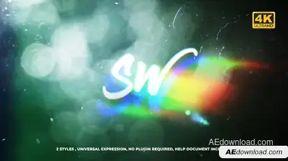 Flare Glitch Logo Logo Stings template preview