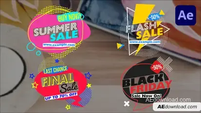 Flash Sale Price Tag Badges Titles template preview