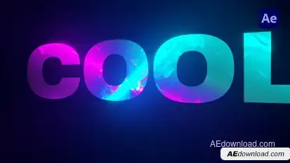 Flashing Metallic Text Reveal Titles template preview