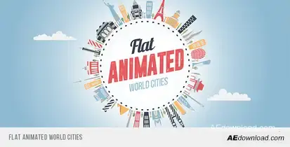 Flat Animated World Cities Openers template preview