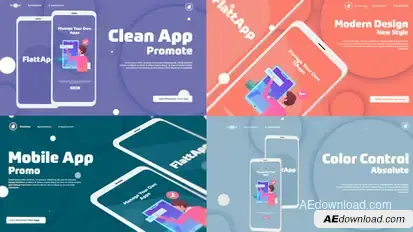 Flat App Promo Product Promo template preview