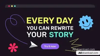 Flat Digital Titles Video Displays template preview