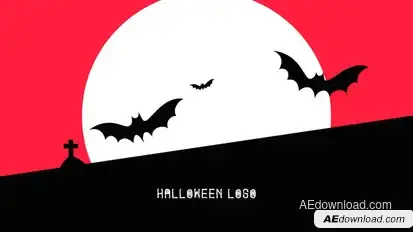 Flat Halloween Logo Logo Stings template preview