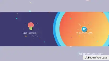 Flat Logo 2 in 1 Logo Stings template preview