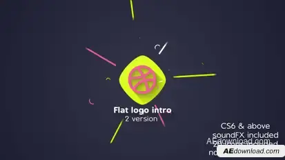 Flat logo intro Logo Stings template preview