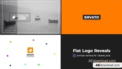 Flat Logo Reveals Logo Stings template preview