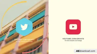 Simple Flat Logo Intro Logo Stings template preview