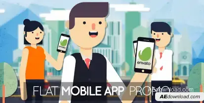 Flat Mobile App Promo Product Promo template preview
