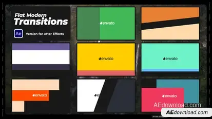 Flat Modern Transitions Elements template preview