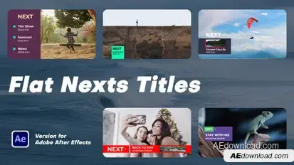 Flat Nexts Titles broadcast-packages template preview