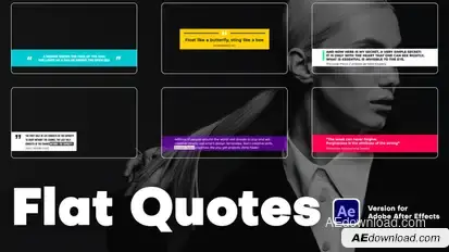 Flat Quotes Titles template preview