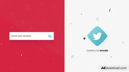 Flat Search Logo Opener Logo Stings template preview