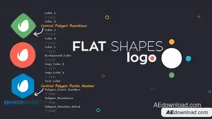 Flat Shapes Logo Logo Stings template preview