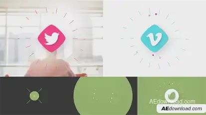 Flat Shapes Logo Reveal Logo Stings template preview