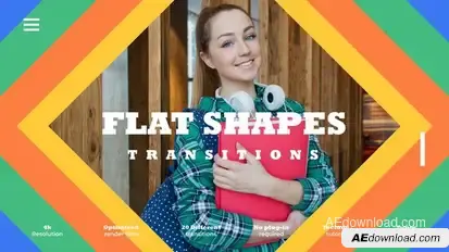 Flat Shapes Transitions Elements template preview