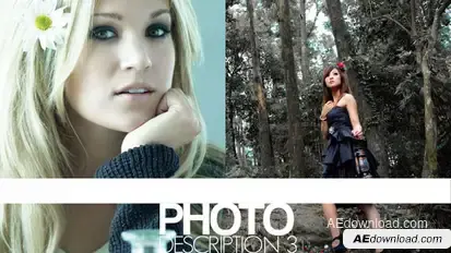 Flat slideshow Video Displays template preview