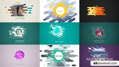 Flat Strokes Templates Set Openers template preview