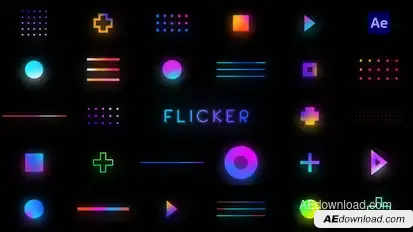 Flicker Shape Animations Elements template preview