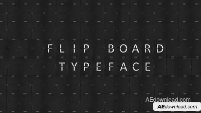 Flip Board Typeface Elements template preview