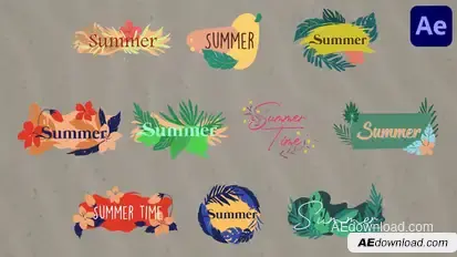 Floral Titles for After Effects Titles template preview