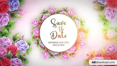 Videohive Floral Wedding Invitation 56367557 Video Displays template preview