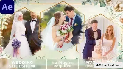Floral Wedding Slideshow || Photo Slideshow Openers template preview