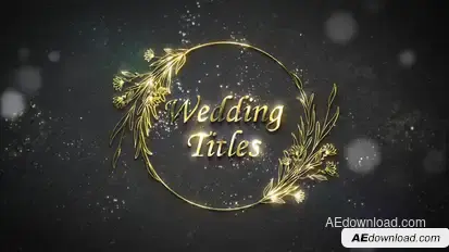 Floral Wedding Titles Titles template preview