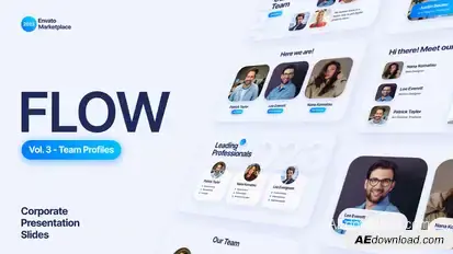 Flow - Team Profiles Scenes Pack Titles template preview