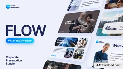 Flow - Text Paragraph Scenes Pack Titles template preview