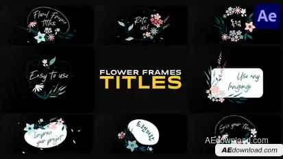 Flower Frames Titles for After Effects Titles template preview