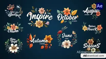Flower titles [After Effects] Titles template preview