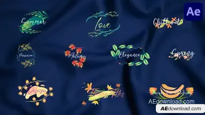 Flower Titles for After Effects Titles template preview