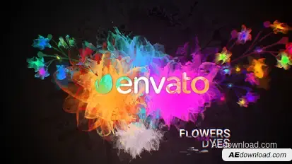 Flowers and Dyes Intro Logo Stings template preview