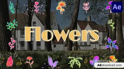 Flowers Pack for After Effects Elements template preview