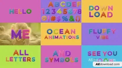 Fluffy Letters Titles template preview