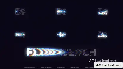 Fluid Glitch Reveal Logo Stings template preview