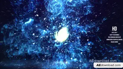 Fluid Particles Reveal Logo Stings template preview