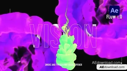 Fluid Smoke Vision Intro Logo Stings template preview