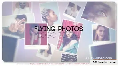 Flying Photos Logo Reveal Logo Stings template preview