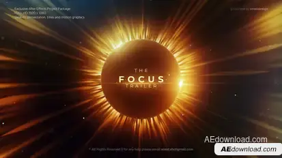 Focus Cinematic Trailer Titles template preview