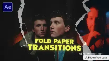 Fold Paper Transitions Elements template preview