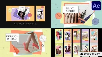 Folded Posters | After Effects Openers template preview