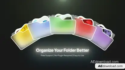 Folder Animation Elements template preview